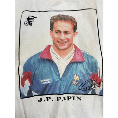Sweat football vintage Jean Pierre Papin - Blues Equipe de France