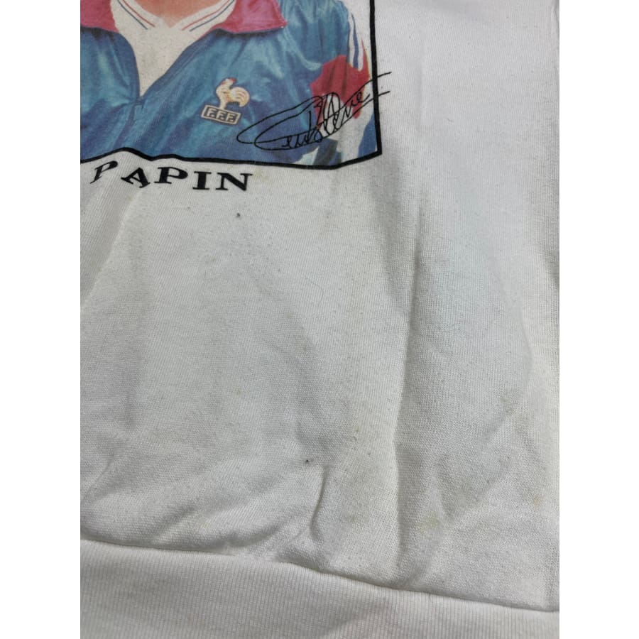 Sweat football vintage Jean Pierre Papin - Blues Equipe de France