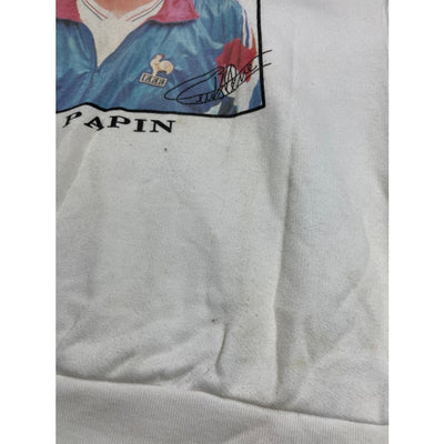 Sweat football vintage Jean Pierre Papin - Blues Equipe de France