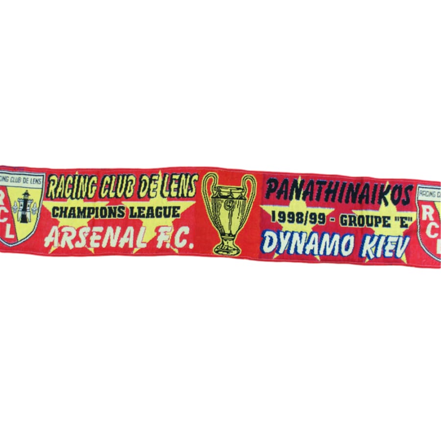 Echarpe de foot rétro RC Lens Ligue des Champions 1998-1999 - Officiel - RC Lens