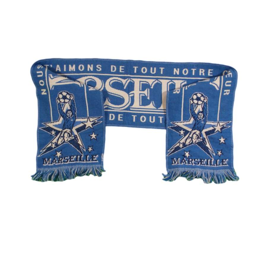 Echarpe de football vintage Olympique de Marseille années 2000 - Non-officiel - Mar