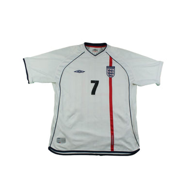 Maillot Angleterre vintage domicile N°7 BECKHAM 2002-2003 - Umbro - Angleterre