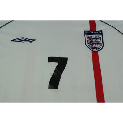 Maillot Angleterre vintage domicile N°7 BECKHAM 2002-2003 - Umbro - Angleterre