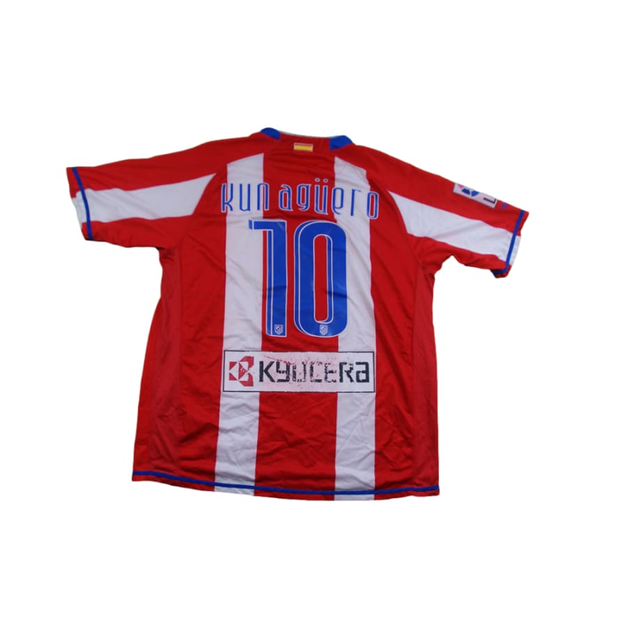 Maillot Atletico Madrid vintage domicile N°10 KUN AGUERO 2007-2008 - Nike - Atletico Madrid