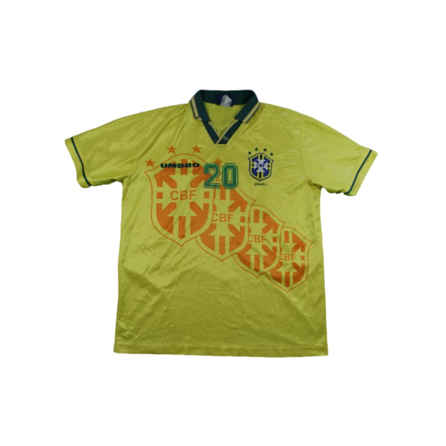 Maillot Brésil vintage domicile #20 DENILSON 1994-1995 - Umbro - Brésil