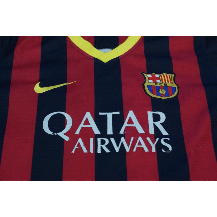 Maillot de foot rétro domicile enfant FC Barcelone N°10 MESSI 2013-2014 - Nike - Barcelone