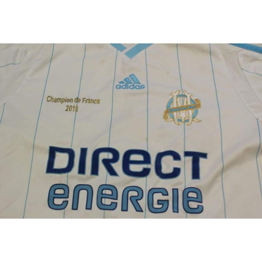 Maillot de foot rétro domicile enfant Olympique de Marseille N°10 CHAMPION DE FRANCE 2009-2010 - Adidas - Olympique de Marseille