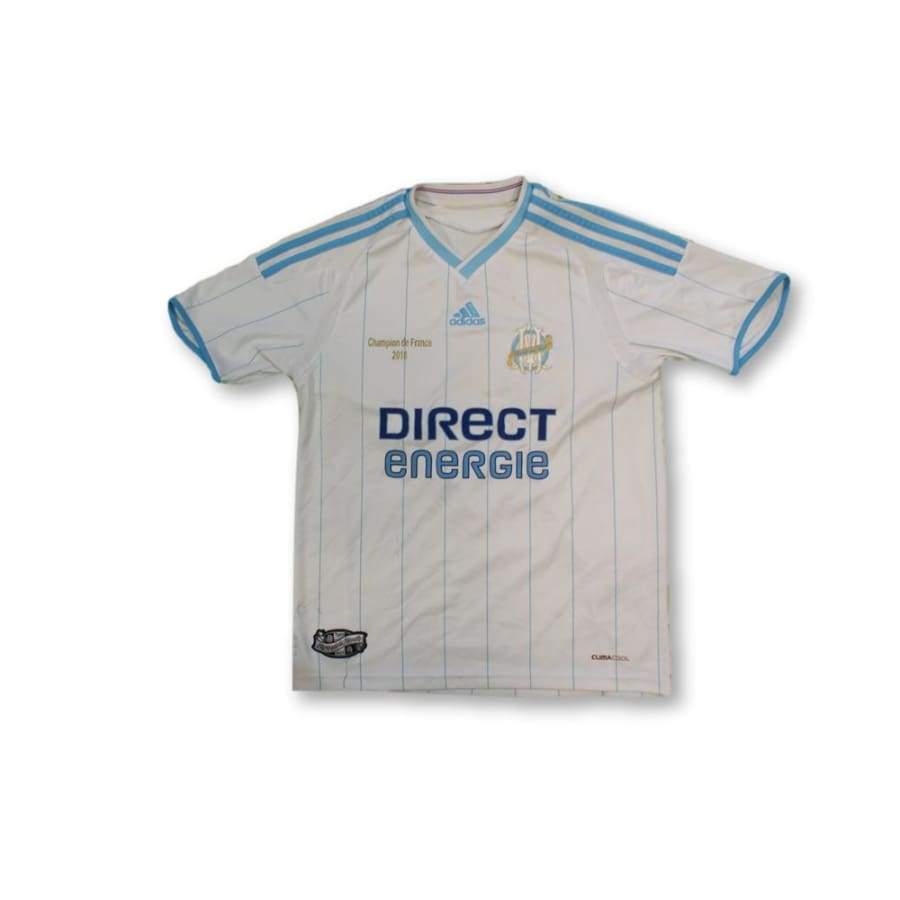 Maillot de foot rétro domicile enfant Olympique de Marseille N°10 CHAMPION DE FRANCE 2009-2010 - Adidas - Olympique de Marseille