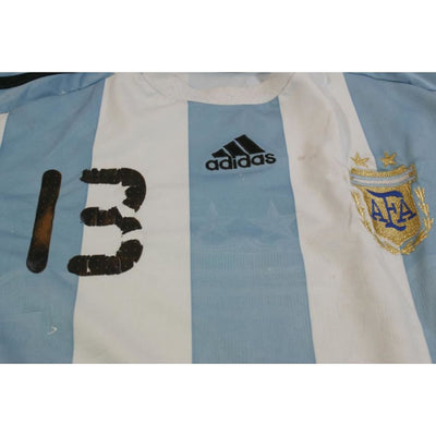 Maillot de foot rétro domicile équipe d’Argentine N°13 AGUERO 2010-2011 - Adidas - Argentine