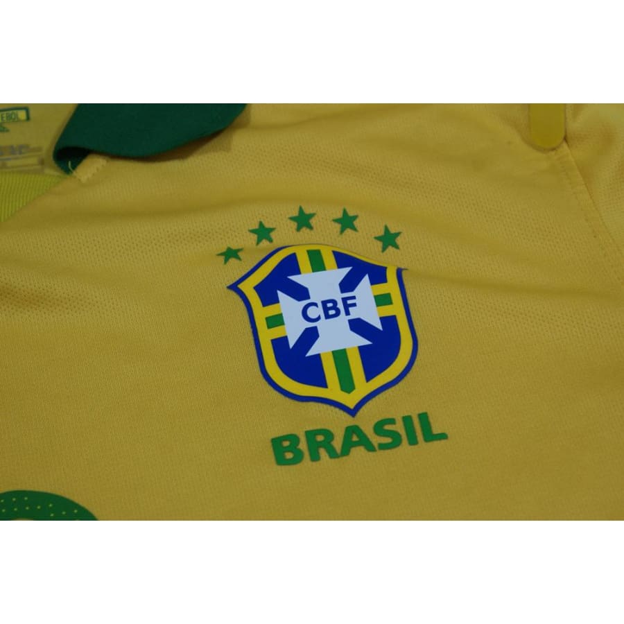 Maillot de foot rétro domicile équipe du Brésil N°10 NEYMAR JR 2013-2014 - Nike - Brésil