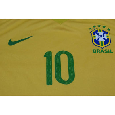 Maillot de foot rétro domicile équipe du Brésil N°10 NEYMAR JR 2013-2014 - Nike - Brésil