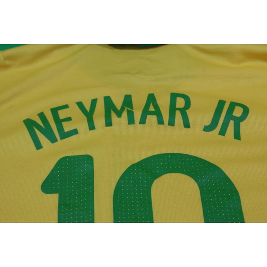 Maillot de foot rétro domicile équipe du Brésil N°10 NEYMAR JR 2013-2014 - Nike - Brésil