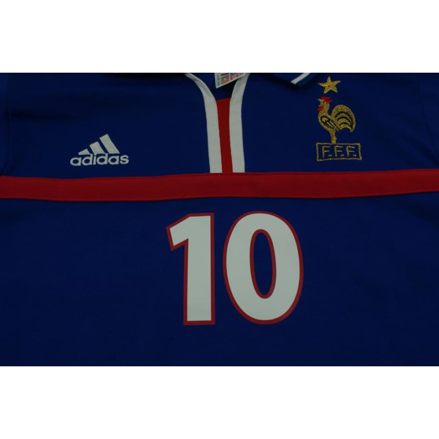Maillot de foot rétro domicile Equipe de France N°10 ZIDANE 2000-2001 - Adidas - Equipe de France