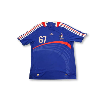 Maillot de foot rétro domicile Equipe de France N°67 GROS 2008-2009 - Adidas - Equipe de France