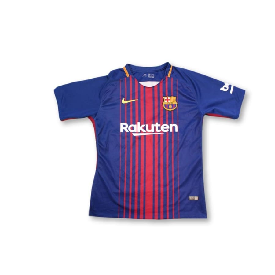 Maillot de foot rétro domicile FC Barcelone N°10 MESSI 2017-2018 - Nike - Barcelone