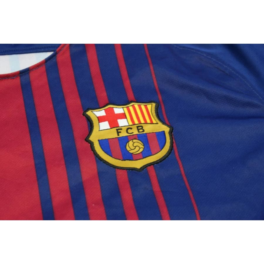 Maillot de foot rétro domicile FC Barcelone N°10 MESSI 2017-2018 - Nike - Barcelone