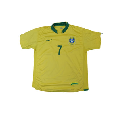 Maillot de foot vintage domicile équipe du Brésil N°7 ADRIANO 2006-2007 - Nike - Brésil