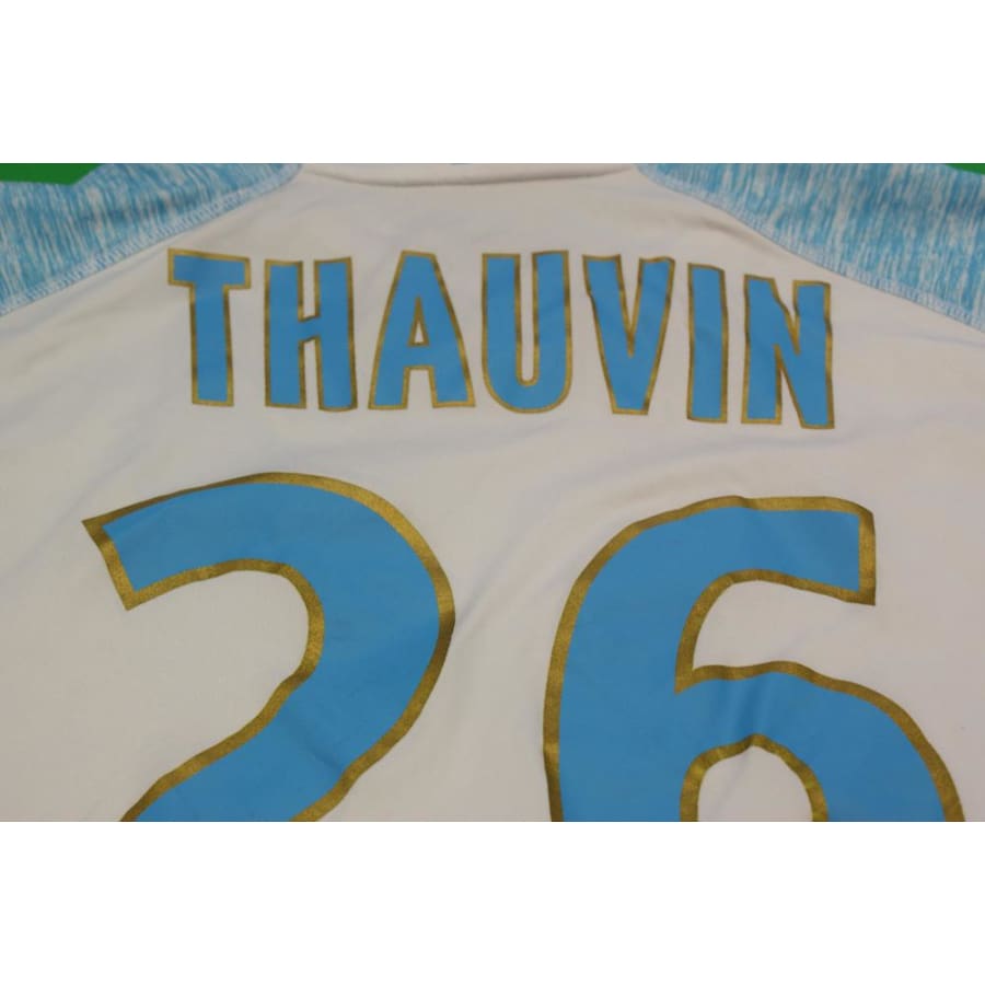 Maillot de foot vintage domicile Olympique de Marseille N°26 THAUVIN 2018-2019 - Puma - Olympique de Marseille