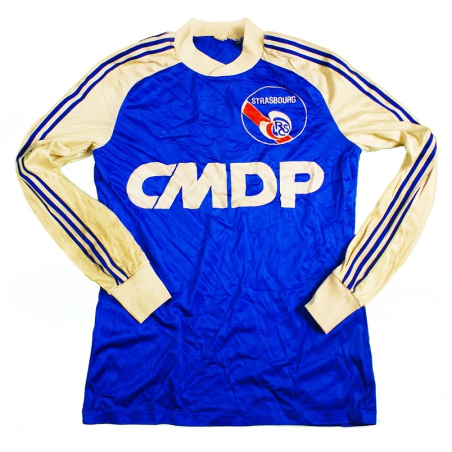 Maillot de foot vintage Racing club de Strasbourg 1977 / 1978 CMDP - Adidas - RC Strasbourg Alsace