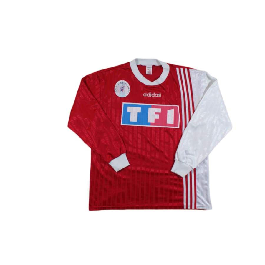 Maillot de football rétro domicile Coupe de France TF1 N°7 années 1990 - Adidas - Coupe de France