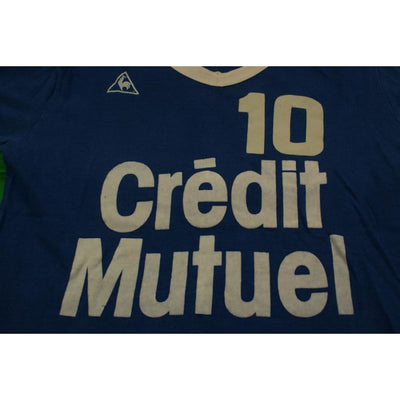 Maillot de football rétro domicile CREDIT MUTUEL N°10 années 1990 - Le coq sportif - Autres championnats