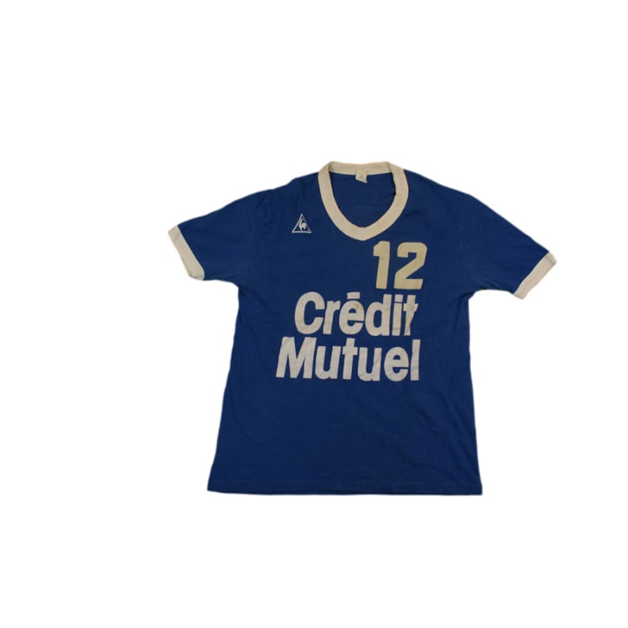 Maillot de football rétro domicile Crédit Mutuel N°12 années 1990 - Le coq sportif - Autres championnats