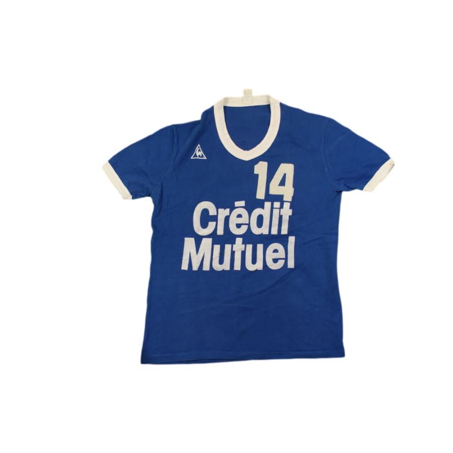 Maillot de football rétro domicile Crédit Mutuel N°14 années 1990 - Le coq sportif - Autres championnats