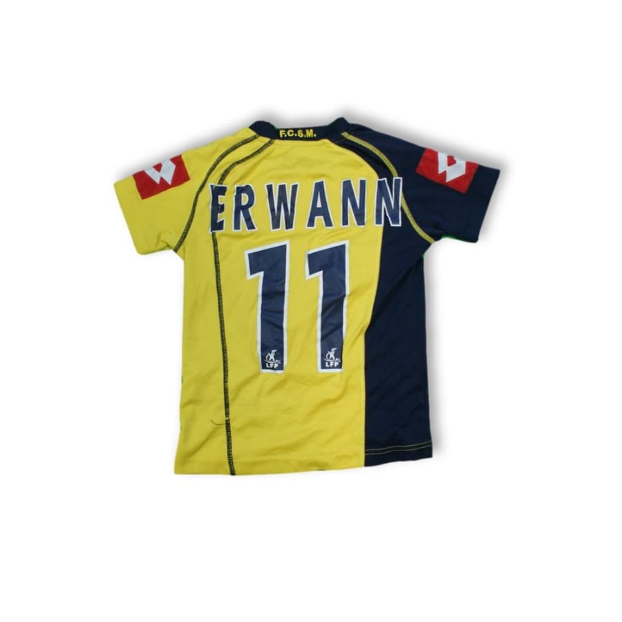 Maillot de football rétro domicile enfant FC Sochaux-Montbéliard N°11 ERWANN 2005-2006 - Lotto - FC Sochaux-Montbéliard