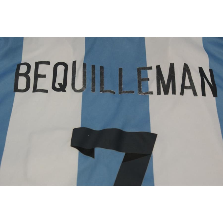 Maillot de football retro domicile équipe dArgentine N°7 Bequilleman 2011-2012 - Adidas - Argentine