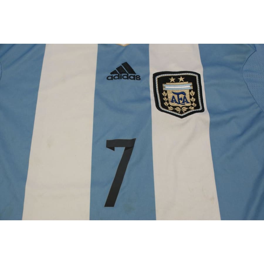 Maillot de football retro domicile équipe dArgentine N°7 Bequilleman 2011-2012 - Adidas - Argentine