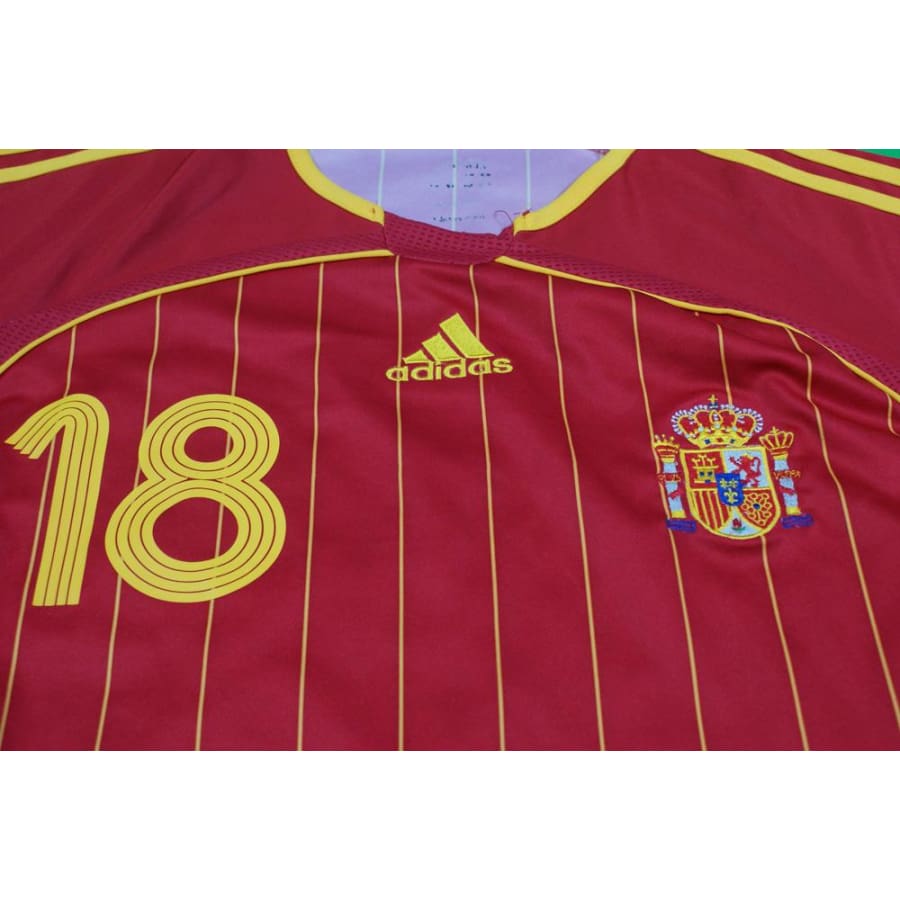 Maillot de football rétro domicile équipe d’Espagne N°18 FABREGAS 2006-2007 - Adidas - Espagne