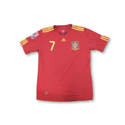 Maillot de football retro domicile équipe dEspagne N°7 DAVID VILLA 2010-2011 - Adidas - Espagne