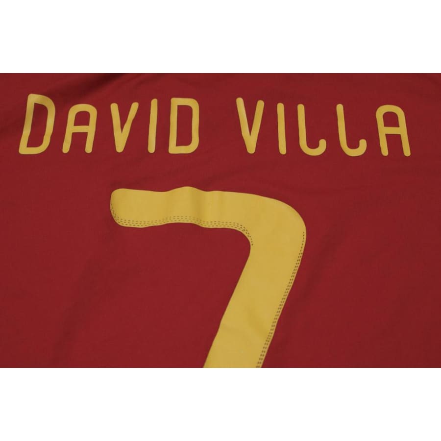 Maillot de football retro domicile équipe dEspagne N°7 DAVID VILLA 2010-2011 - Adidas - Espagne