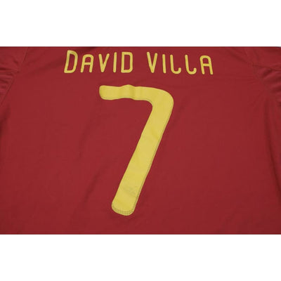 Maillot de football retro domicile équipe dEspagne N°7 DAVID VILLA 2010-2011 - Adidas - Espagne