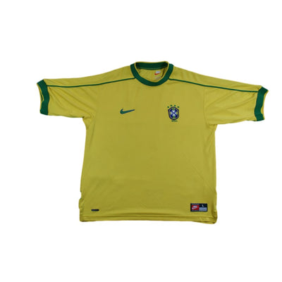 Maillot de football rétro domicile équipe du Brésil 1998-1999 - Nike - Brésil