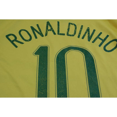 Maillot de football rétro domicile équipe du Brésil N°10 RONALDINHO 2006-2007 - Nike - Brésil