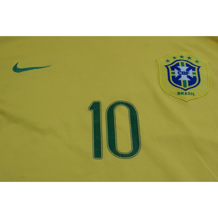 Maillot de football rétro domicile équipe du Brésil N°10 RONALDINHO 2006-2007 - Nike - Brésil