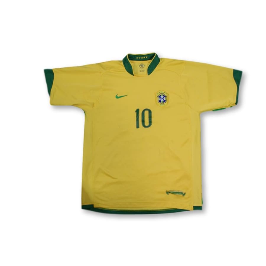 Maillot de football rétro domicile équipe du Brésil N°10 Ronaldinho 2006-2007 - Nike - Brésil