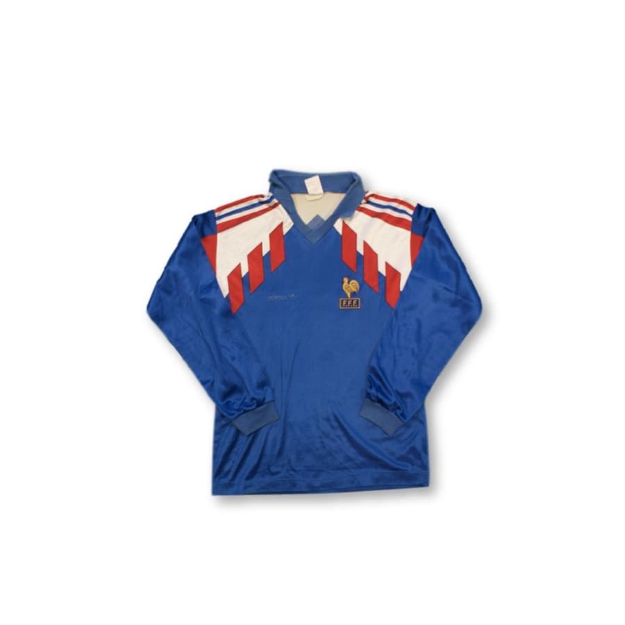 Maillot de football rétro domicile Equipe de France 1990-1991 - Adidas - Equipe de France