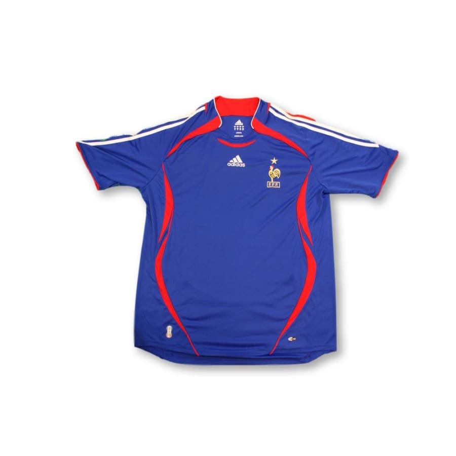 Maillot de football rétro domicile Equipe de France 2006-2007 - Adidas - Equipe de France