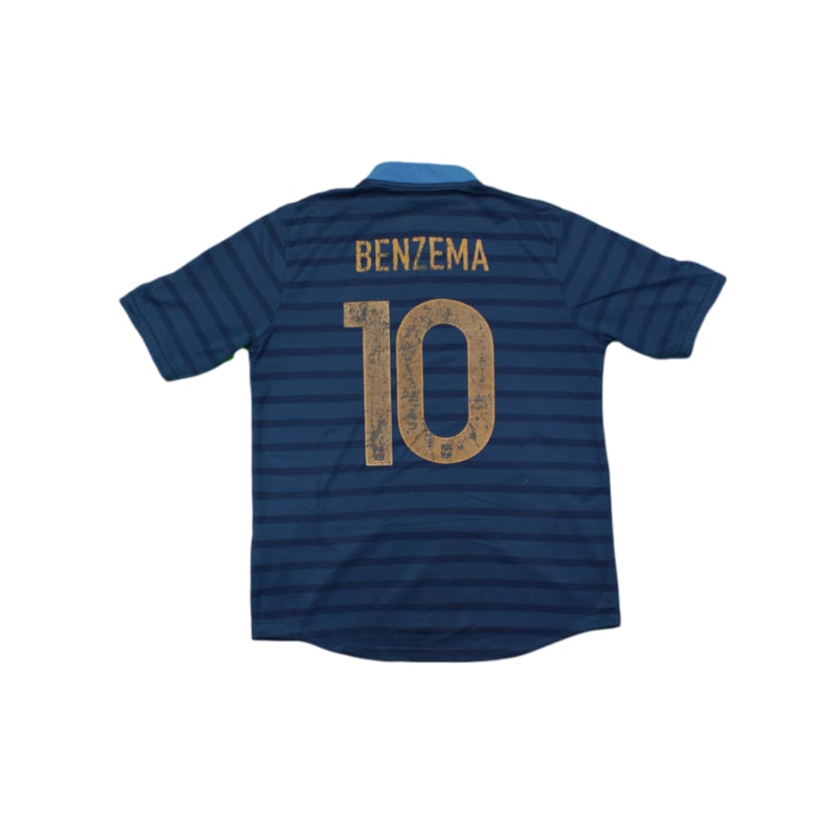 Maillot de football rétro domicile Equipe de France N°10 BENZEMA 2012-2013 - Nike - Equipe de France