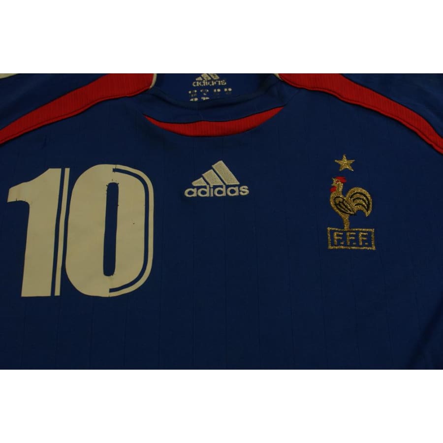 Maillot de football rétro domicile Equipe de France N°10 ZIDANE 2006-2007 - Adidas - Equipe de France