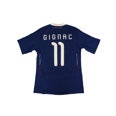 Maillot de football rétro domicile Equipe de France N°11 GIGNAC dédicacé 2010-2011 - Adidas - Equipe de France