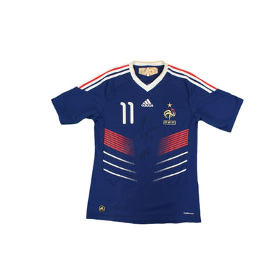 Maillot de football rétro domicile Equipe de France N°11 GIGNAC dédicacé 2010-2011 - Adidas - Equipe de France