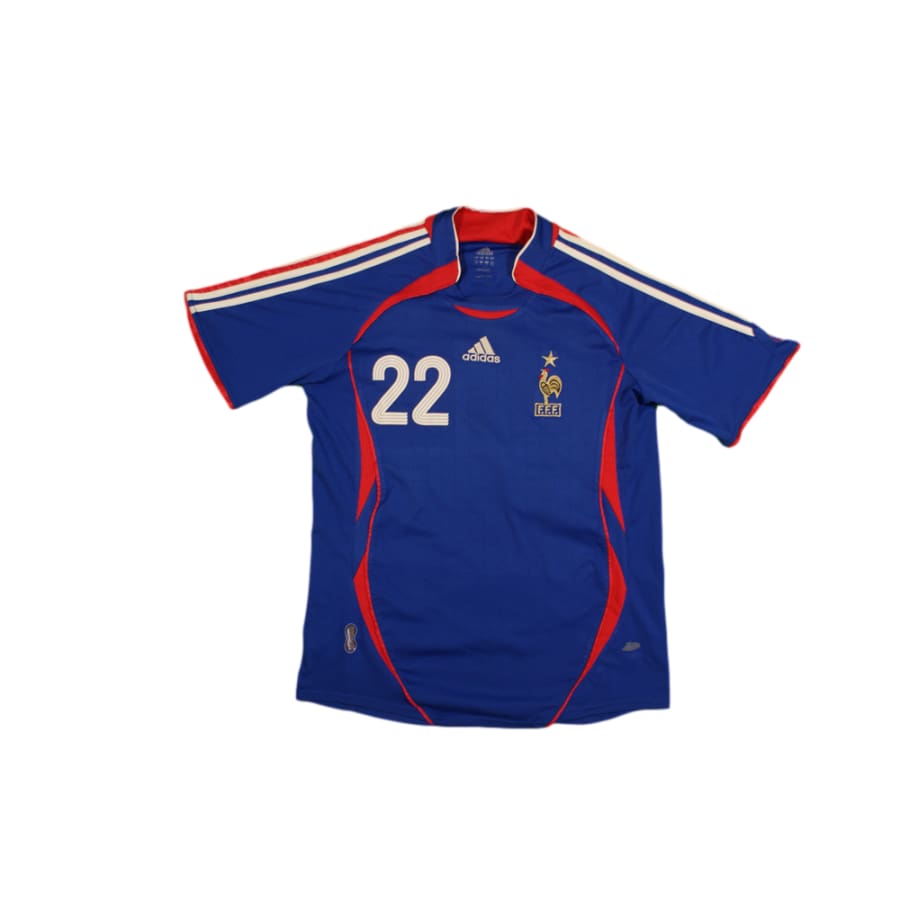 Maillot de football rétro domicile Equipe de France N°22 RIBERY 2006-2007 - Adidas - Equipe de France