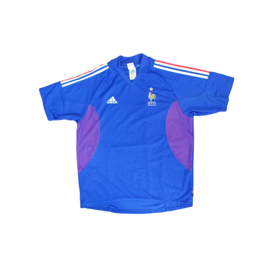 Maillot de football rétro domicile Equipe de France N°8 DESAILLY 2002-2003 - Adidas - Equipe de France