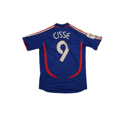 Maillot de football rétro domicile Equipe de France N°9 CISSE 2006-2007 - Adidas - Equipe de France