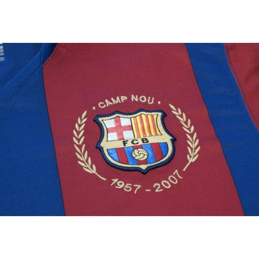 Maillot de football rétro domicile FC Barcelone 2007-2008 - Nike - Barcelone