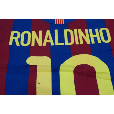 Maillot de football rétro domicile FC Barcelone N°10 RONALDINHO 2005-2006 - Nike - Barcelone