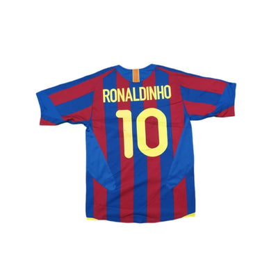 Maillot de football rétro domicile FC Barcelone N°10 RONALDINHO 2005-2006 - Nike - Barcelone